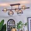 Chehalis ceiling light, globe light black, 5-light sources