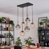 Gastor hanging light, globe light, pendant light black, 6-light sources