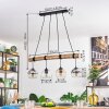 Koyoto hanging light, globe light, pendant light Ecru, black, 4-light sources