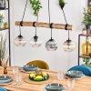 Koyoto hanging light, globe light, pendant light Ecru, black, 4-light sources