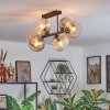 Koyoto ceiling light, globe light Amber, clear, Smoke-coloured, 6-light sources