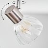 Saire ceiling light, ceiling spotlight chrome, matt nickel, 3-light sources