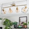 Saire ceiling light, ceiling spotlight chrome, brass, 4-light sources