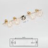 Saire ceiling light, ceiling spotlight chrome, brass, 4-light sources