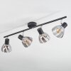 Saire ceiling light, ceiling spotlight chrome, black, 4-light sources