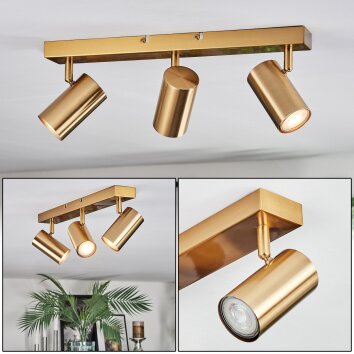 Javel ceiling light, ceiling spotlight gold, 3-light sources
