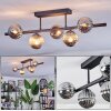 Chehalis ceiling light, globe light black, 5-light sources