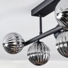 Chehalis ceiling light, globe light black, 5-light sources