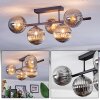 Chehalis ceiling light, globe light black, 5-light sources