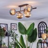 Chehalis ceiling light, globe light black, 5-light sources
