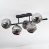 Chehalis ceiling light, globe light black, 5-light sources