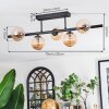 Chehalis ceiling light, globe light black, 5-light sources
