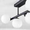Chehalis ceiling light, globe light black, 5-light sources