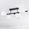 Chehalis ceiling light, globe light black, 5-light sources
