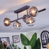 Chehalis ceiling light, globe light black, 5-light sources