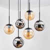 Gastor hanging light, globe light, pendant light black, 6-light sources
