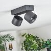 Narel ceiling light, ceiling spotlight LED black, 2-light sources