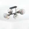 Ripoll ceiling light, globe light Amber, clear, Smoke-coloured, 6-light sources