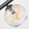 Ripoll ceiling light, globe light Amber, clear, 6-light sources