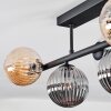 Chehalis ceiling light, globe light black, 5-light sources