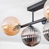 Chehalis ceiling light, globe light black, 5-light sources