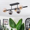 Chehalis ceiling light, globe light black, 5-light sources
