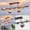 Chehalis ceiling light, globe light black, 5-light sources