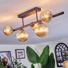 Chehalis ceiling light, globe light black, 5-light sources