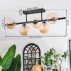 Chehalis ceiling light, globe light black, 5-light sources