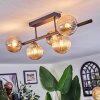 Chehalis ceiling light, globe light black, 5-light sources