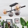 Chehalis ceiling light, globe light black, 5-light sources