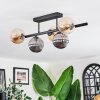 Chehalis ceiling light, globe light black, 5-light sources