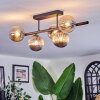 Chehalis ceiling light, globe light black, 5-light sources
