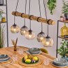 Ripoll hanging light, globe light, pendant light Ecru, black, 5-light sources
