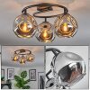 Ripoll ceiling light, globe light Smoke-coloured, 3-light sources
