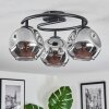 Ripoll ceiling light, globe light Smoke-coloured, 3-light sources