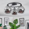 Ripoll ceiling light, globe light Smoke-coloured, 3-light sources