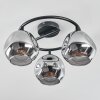 Ripoll ceiling light, globe light Smoke-coloured, 3-light sources