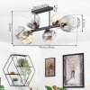Ripoll ceiling light, globe light Amber, clear, Smoke-coloured, 6-light sources