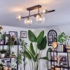 Chehalis ceiling light, globe light clear, 5-light sources