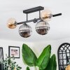 Chehalis ceiling light, globe light Amber, clear, Smoke-coloured, 5-light sources