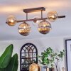 Chehalis ceiling light, globe light Amber, clear, Smoke-coloured, 5-light sources
