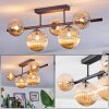 Chehalis ceiling light, globe light Amber, 5-light sources