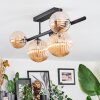 Chehalis ceiling light, globe light Amber, 5-light sources