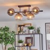 Koyoto ceiling light, globe light clear, Smoke-coloured, 5-light sources
