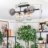 Koyoto ceiling light, globe light Amber, clear, Smoke-coloured, 5-light sources