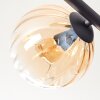 Ripoll ceiling light, globe light Amber, clear, Smoke-coloured, 5-light sources