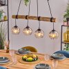 Koyoto hanging light, globe light, pendant light Ecru, black, 4-light sources