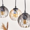 Koyoto hanging light, globe light, pendant light Ecru, black, 4-light sources