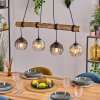 Koyoto hanging light, globe light, pendant light Ecru, black, 4-light sources